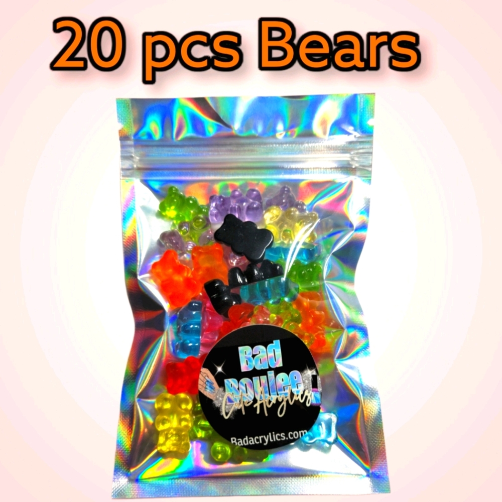 3d nail art cute little bears